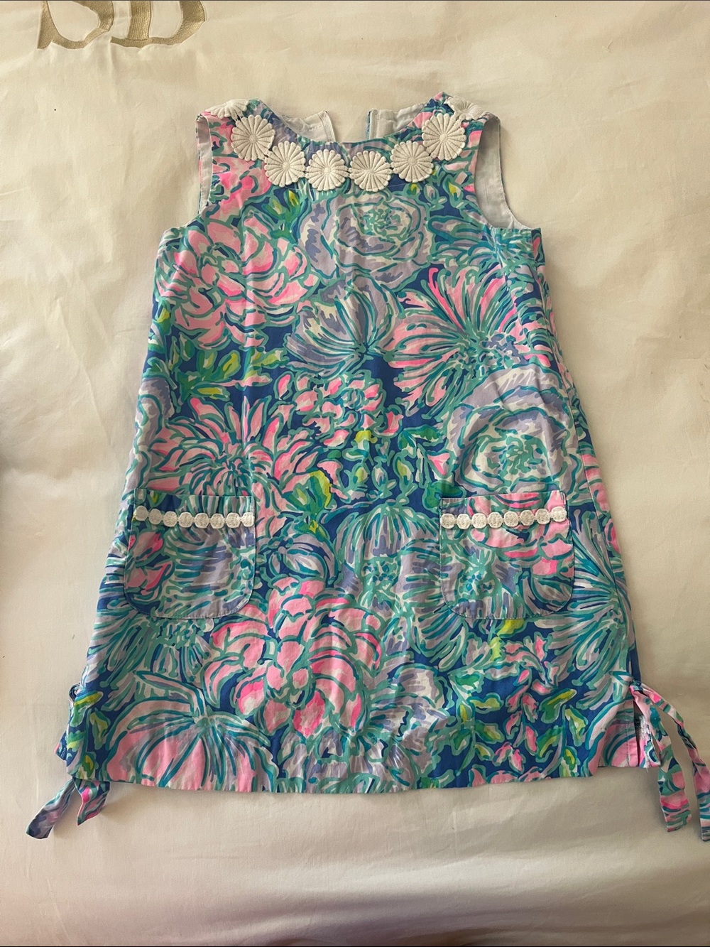 Lilly Pulitzer Girls Floral Shift Dress in Pink, Blue, Green